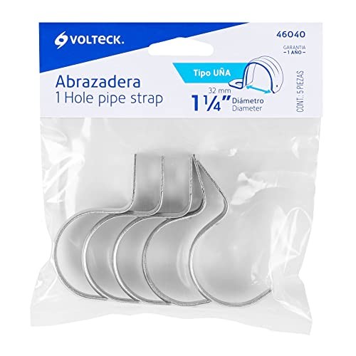 Clamp Tube Type Nail 1-1/4 ', 5 Pieces Bag, Volteck