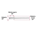 Bifurcated Rivets, 3.2x6.4mm, Bag 50 Pcs