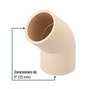 Elbow 45 ° CPVC, 1 '