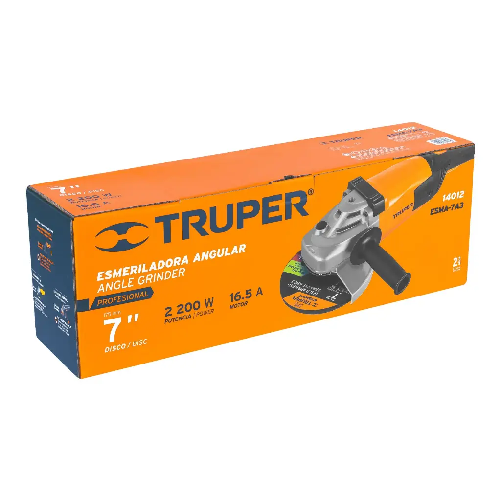 ESMERIL 7 ANGULAR 2200W PROFESIONAL TRUPER 14012 