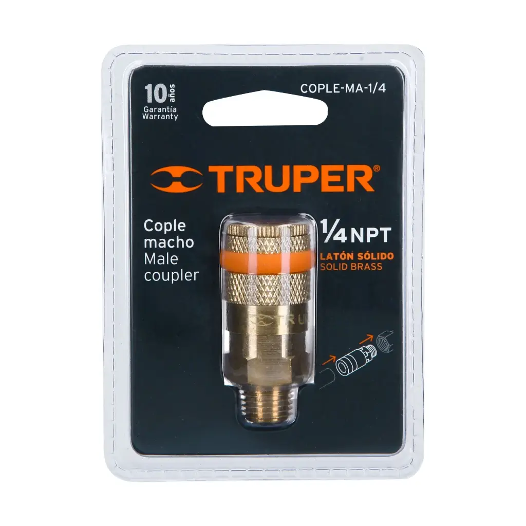 COPLE RAPIDO MACHO LATON 1/4 TRUPER 19085