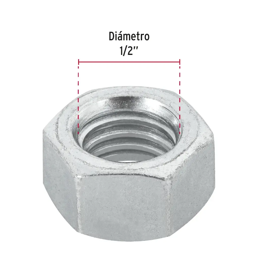 TUERCA 1/2 GALV 50PZ FIERO 44552 TUE-1/2