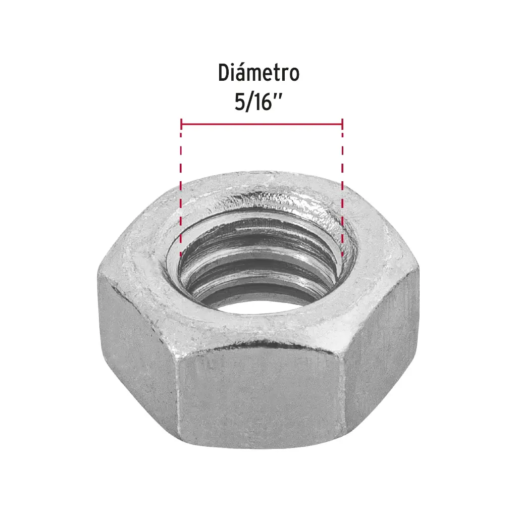 TUERCA 5/16 GALV 150PZ FIERO 44549 TUE-5/16