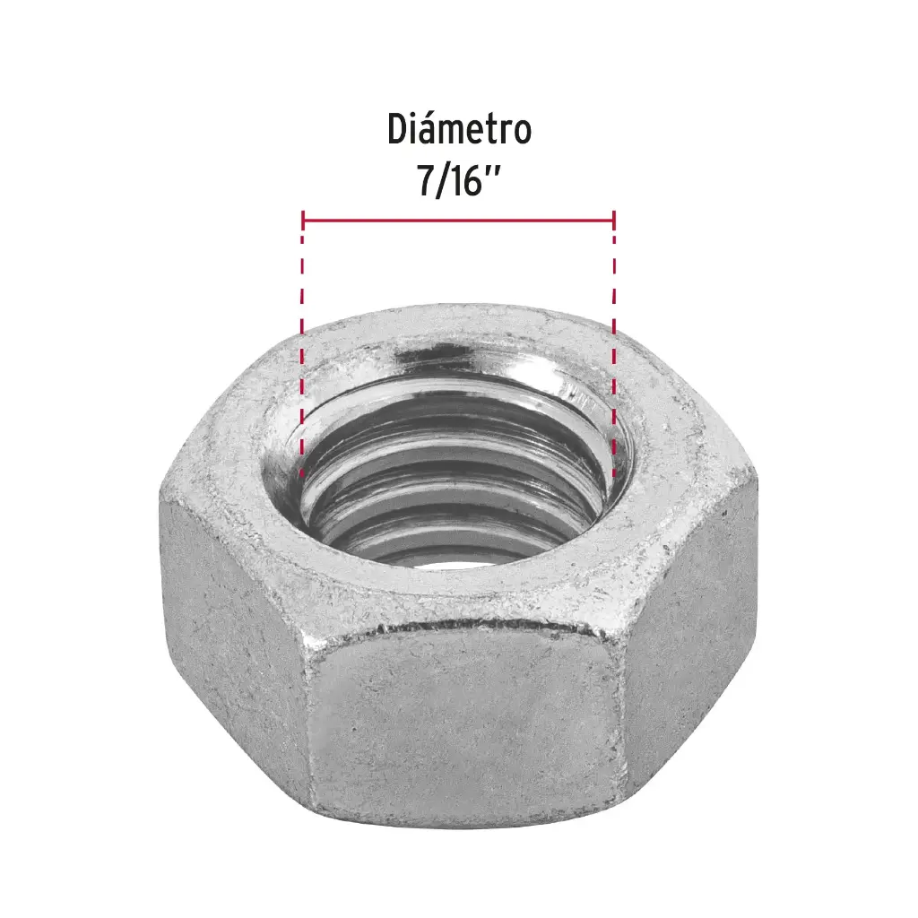 TUERCA 7/16 GALV 44551 1PZ