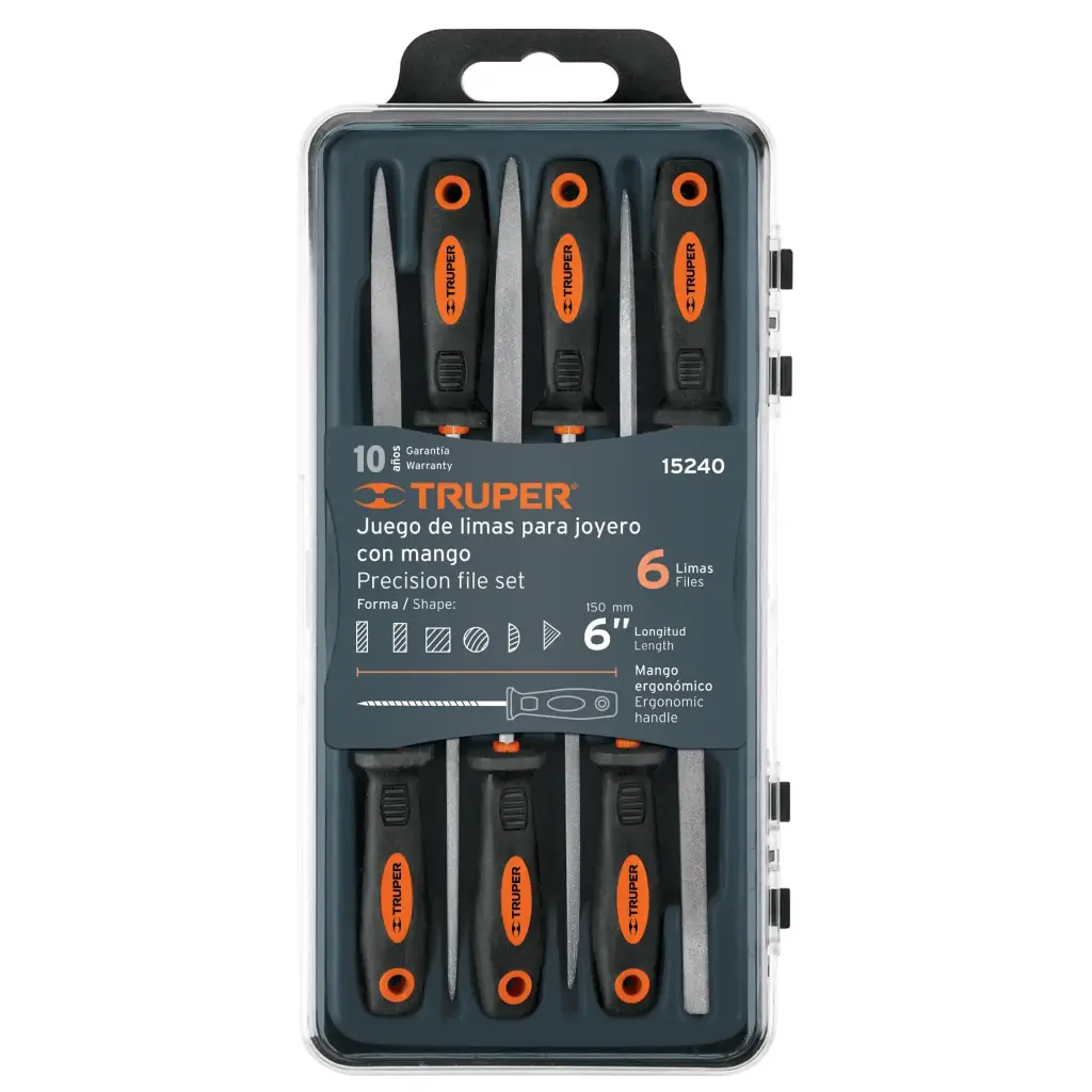 JUEGO LIMAS JOYERO 6PZ MANGO TRUPER 15240 LIJO-6X