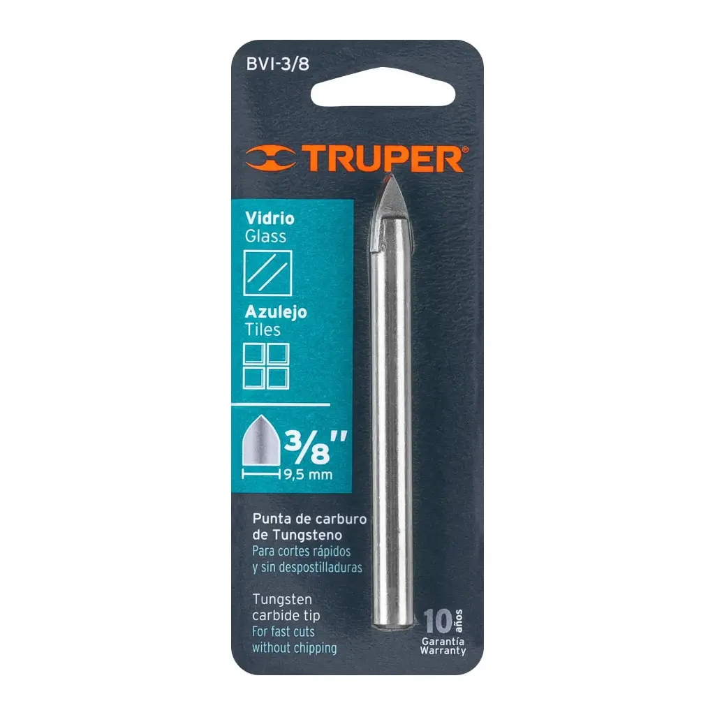 BROCA VIDRIO/AZUL 3/8 TRUPER 11704 BVI-3/8