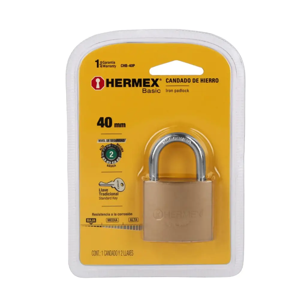 CANDADO 40MM GC HERMEX 23520 CHB-40P