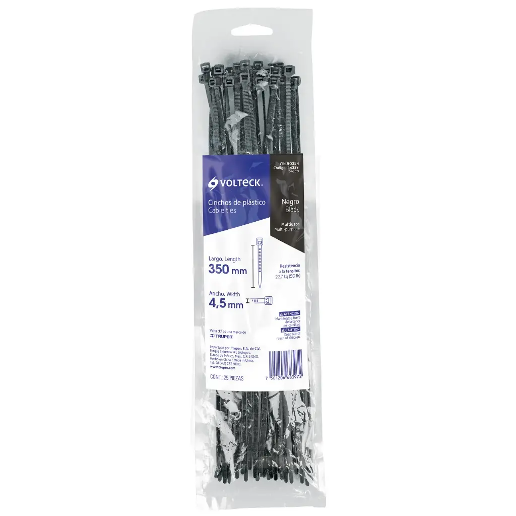 CINCHO 350 X 4.5 NEGRO VOLTECK 44329 CIN-5035N