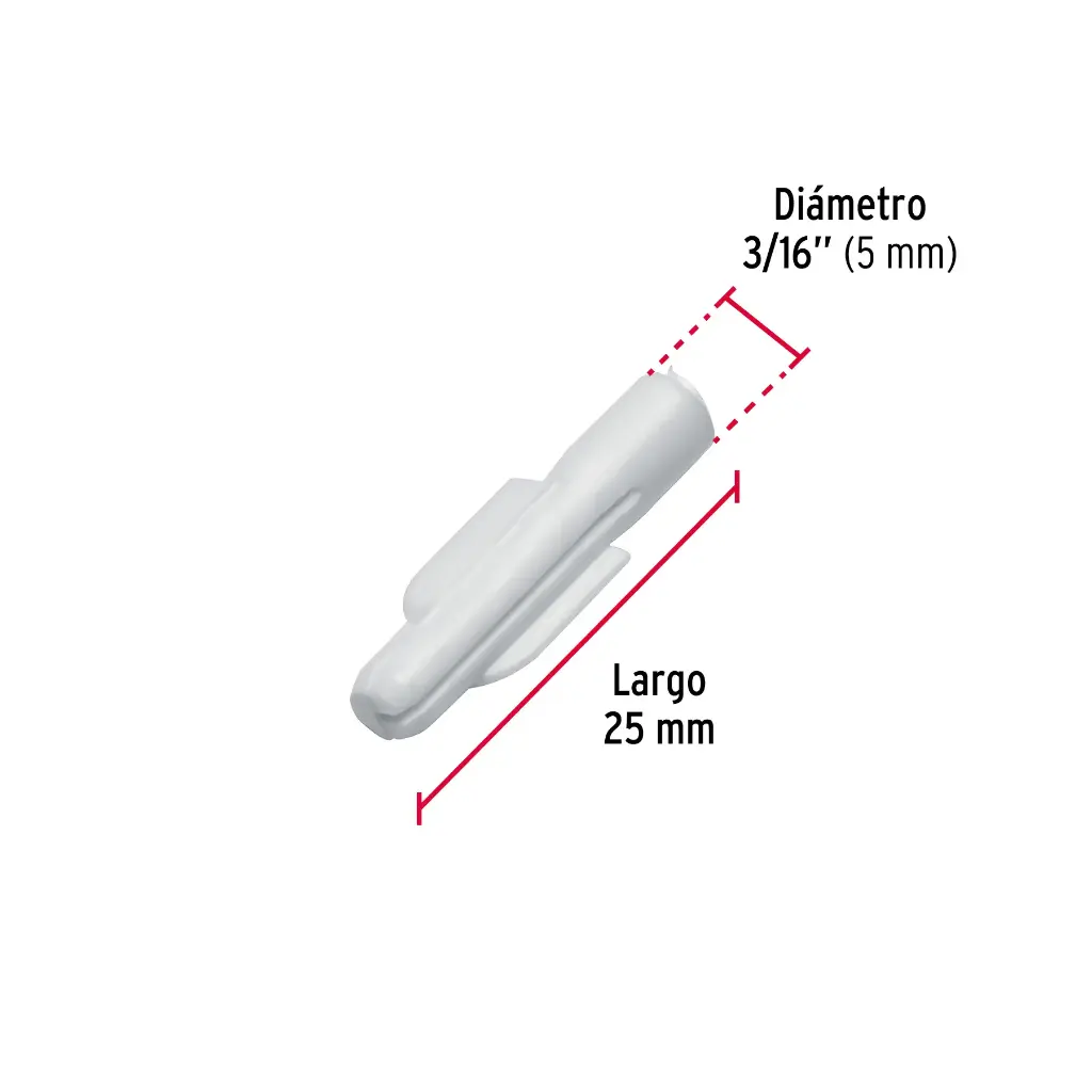 TAQUETE PLAST 3/16 FIERO 40163 TAQ-3/16P 1 PIEZA