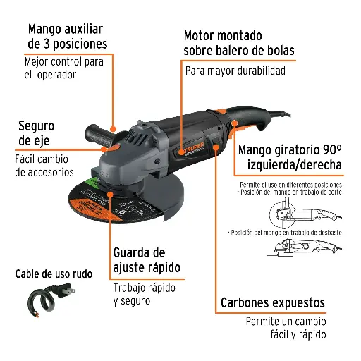 ESMERIL 9 INDUSTRIAL PROFESIONAL 2350W TRUPER 16590