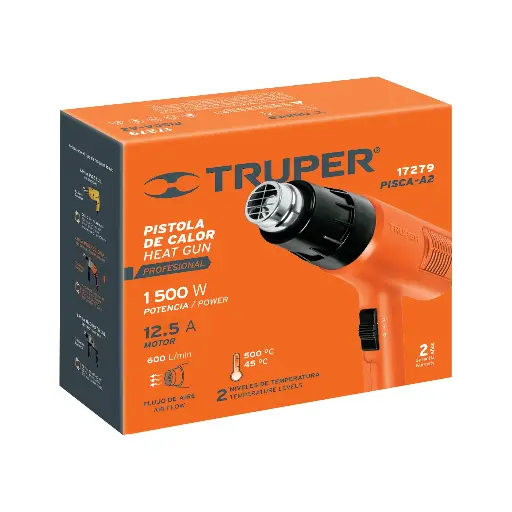 PISTOLA CALOR 1500W TRUPER 17279 PISCA-A2