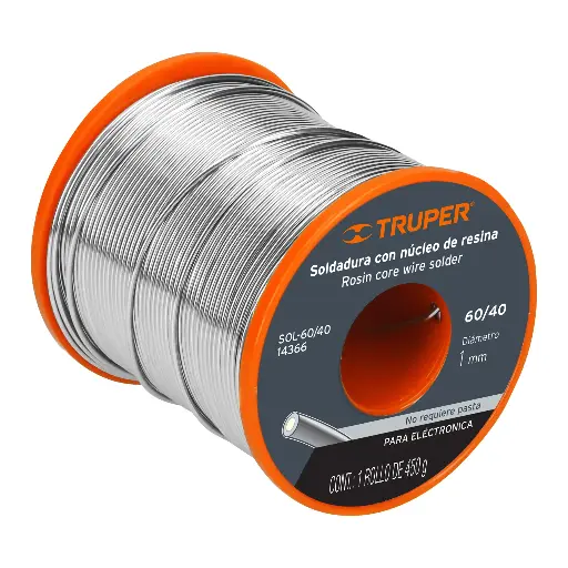 ESTAÑO 60/40 ELECTR 1MM TRUPER 14366 SOL-60/40 1 METRO