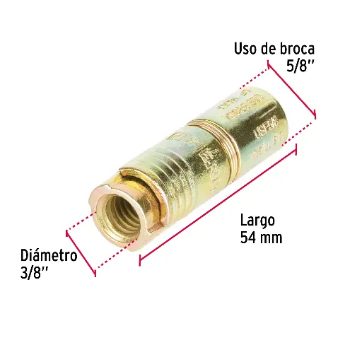 TAQUETE EXPANSIVO 3/8 Z PIEZA 47367