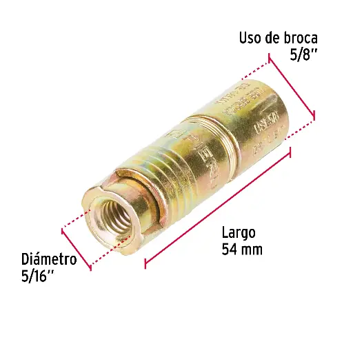 TAQUETE EXPANSIVO 5/16 Z PIEZA FIERO 47366