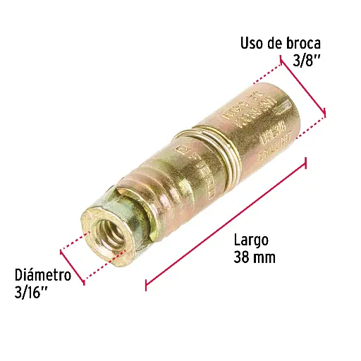 TAQUETE EXPANSIVO 3/16 Z TRUPER 47373