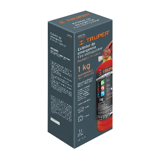 EXTINTOR PORTATIL RECARGABLE 1K ABC TRUPER 100276