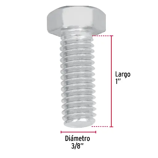 TORNILLO HEX 3/8 X 1P FIERO 44575 TORM-3/8X1