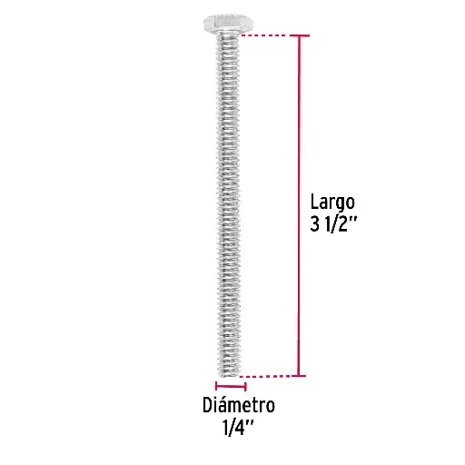 TORNILLO HEX 1/4 X 3-1/2P FIERO 44632 TORM-1/4X3-1/2