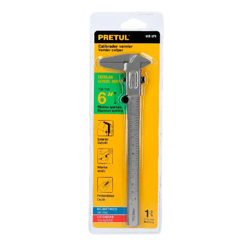 VERNIER 6P ACERO PRETUL 21455
