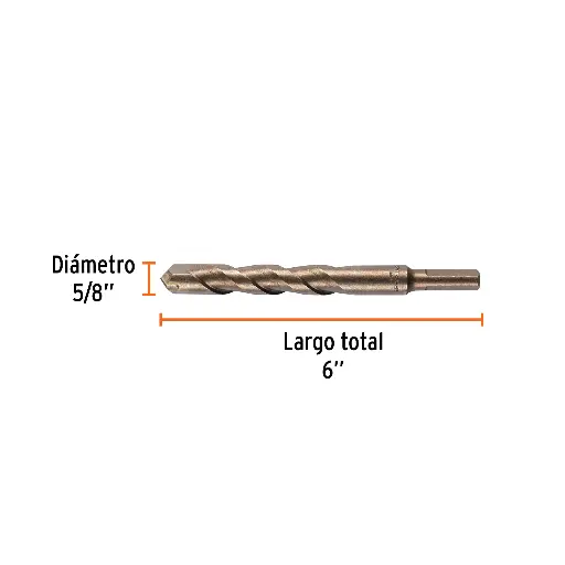BROCA CONCRETO 5/8 X 6 TRUPER 11236 BCT-5/8X6