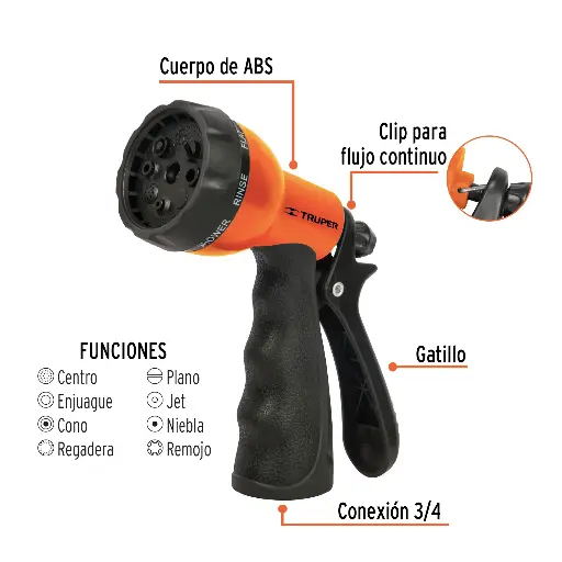 PISTOLA RIEGO PAST REC TRUPER PR-409 18482