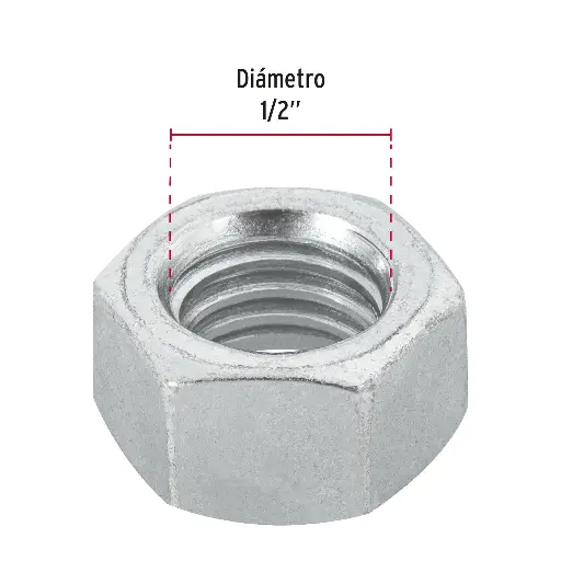 TUERCA 1/2 GALV 50PZ FIERO 44552 TUE-1/2