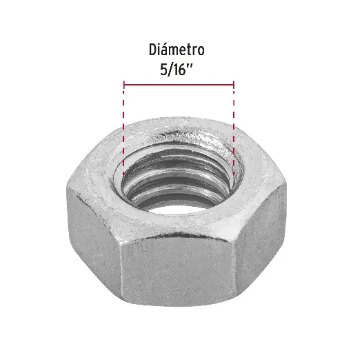 TUERCA 5/16 GALV 150PZ FIERO 44549 TUE-5/16