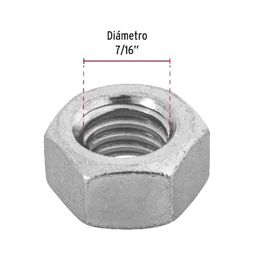 TUERCA 7/16 GALV 44551 1PZ
