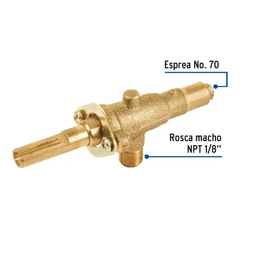 VALVULA GAS HORIZ S/MANERAL 1/8 FOSET 49977 VGH-556