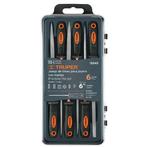 JUEGO LIMAS JOYERO 6PZ MANGO TRUPER 15240 LIJO-6X