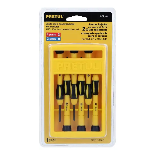 JUEGO 6 DESARMADOR PRECISION PRETUL J-DEJ-6 21381