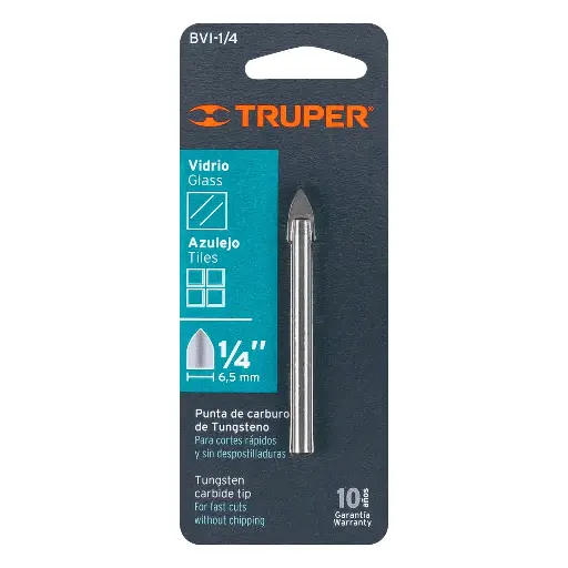 BROCA VIDRIO/AZUL 1/4 TRUPER 11702