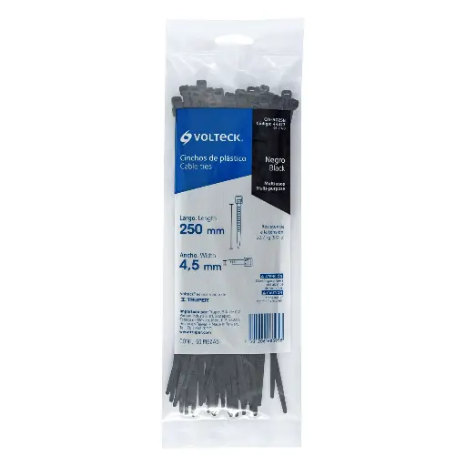 CINCHO 250 X 4.5 NEGRO VOLTECK 44327 CIN-5025N