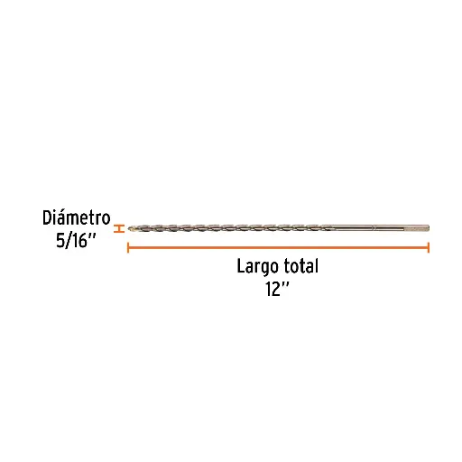 BROCA CONCRETO 5/16 X 12 TRUPER 11218